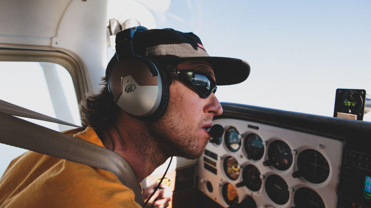 Michael Dunphy in the cockpit of his plane; photo by Jimmy Wilson