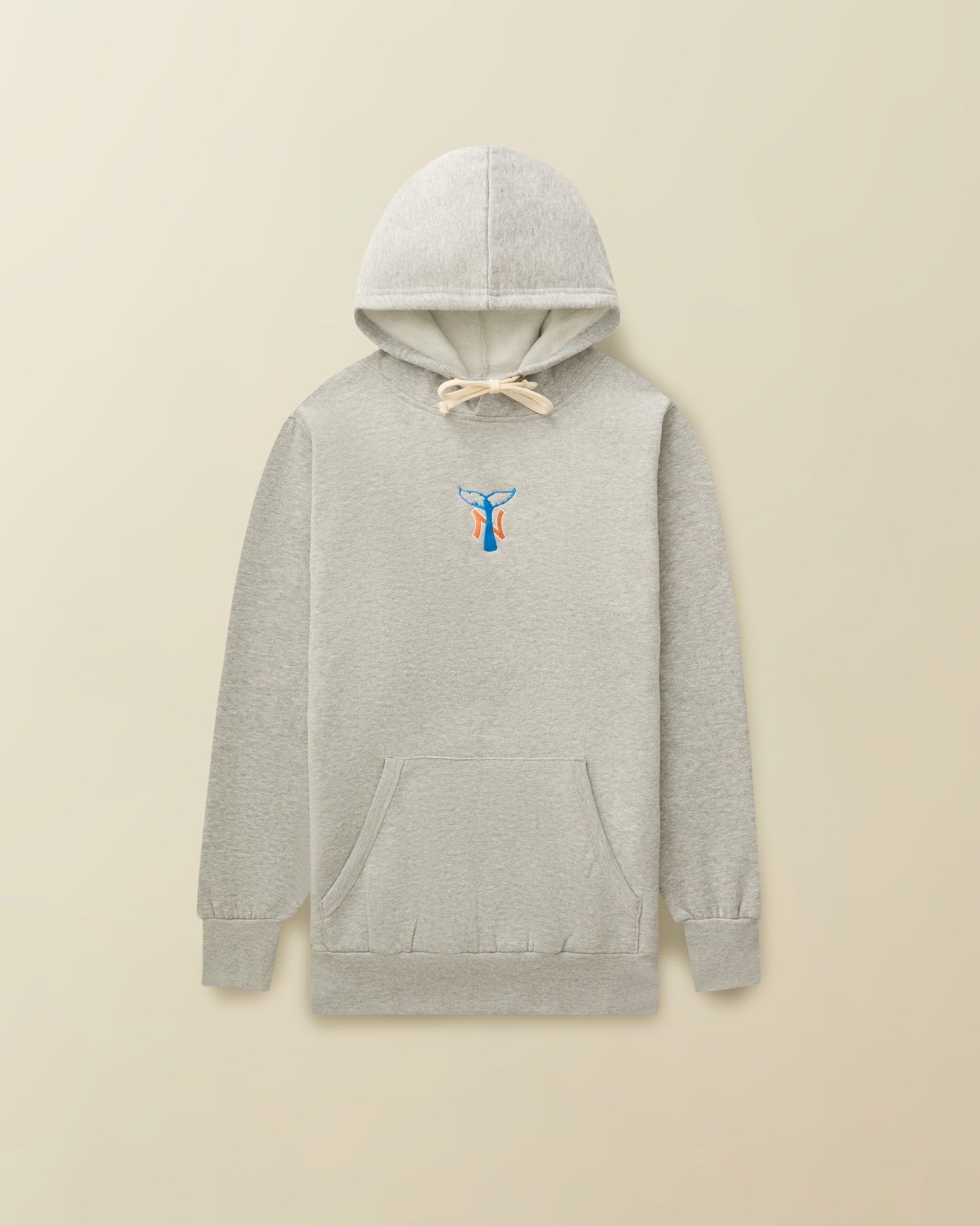 NY Whale Tail Hoodie - ( heather grey )