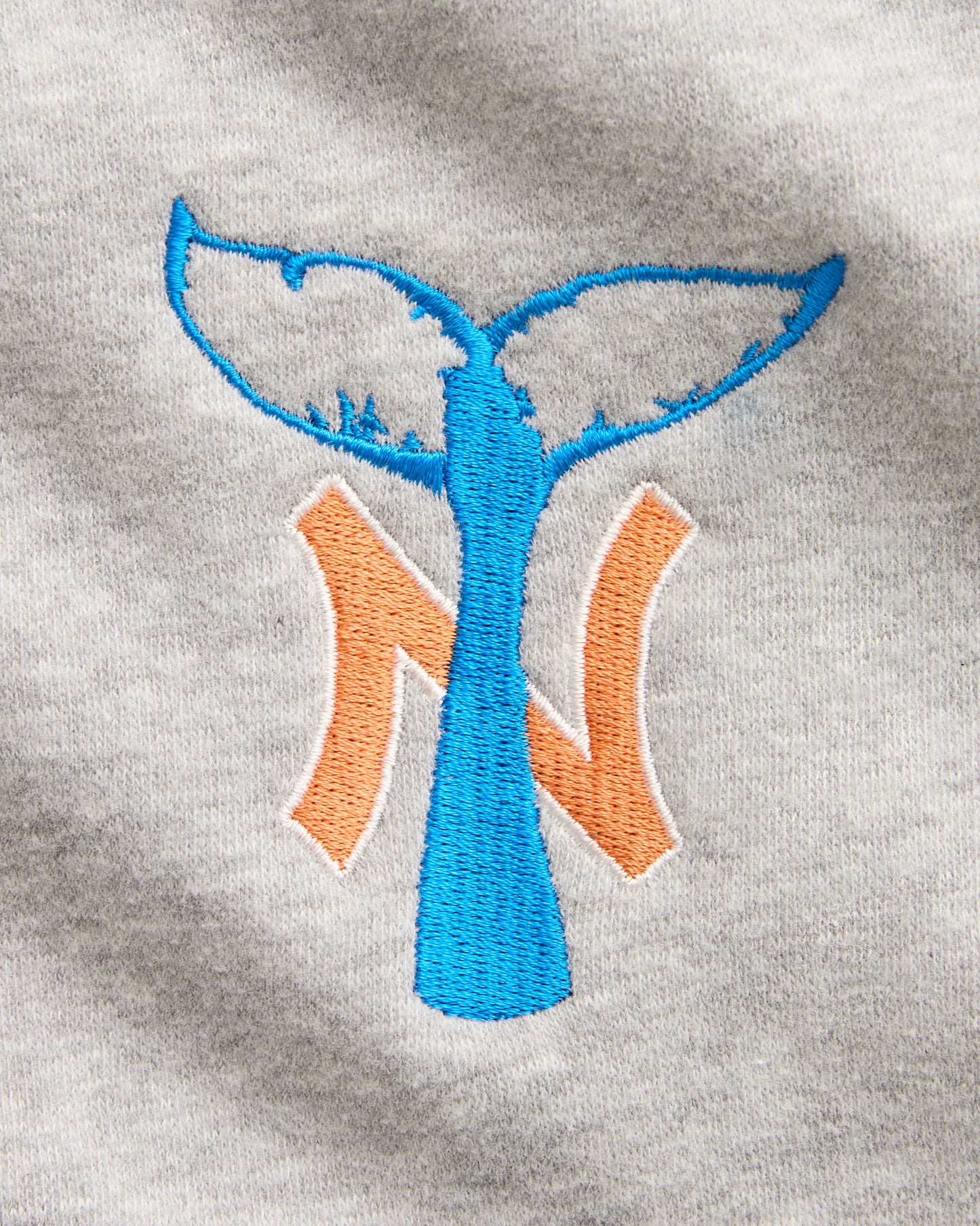 NY Whale Tail Hoodie - ( heather grey )