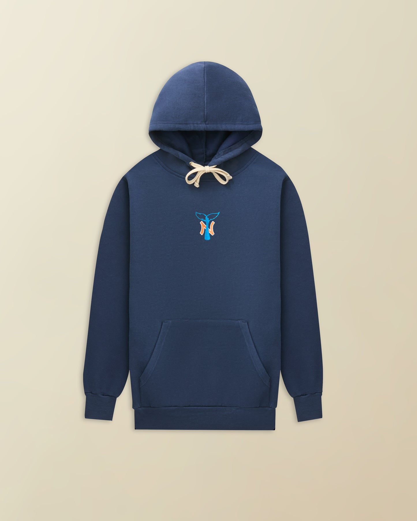NY Whale Tail Hoodie - ( navy )