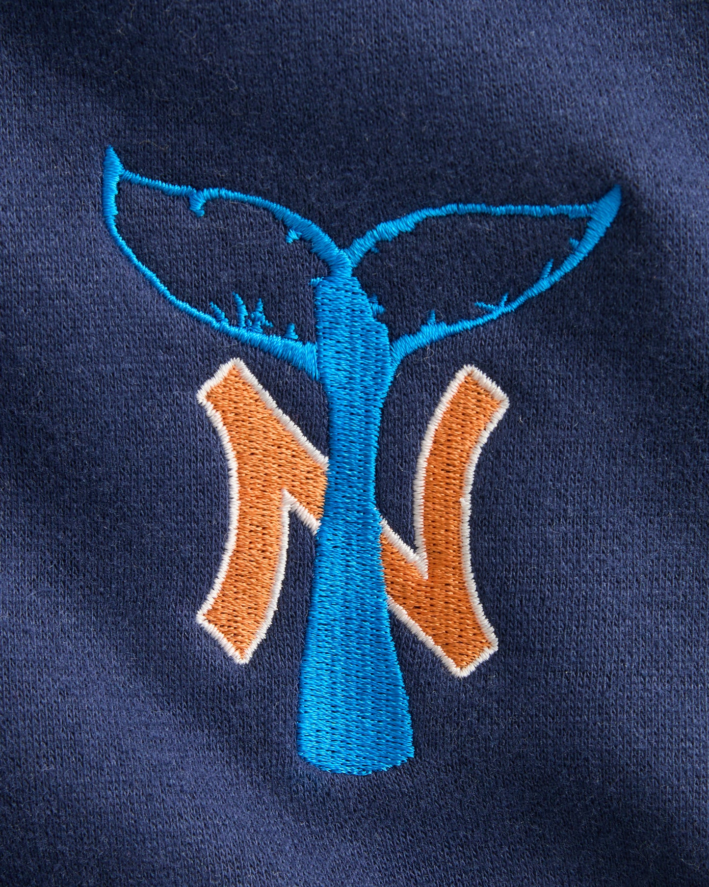 NY Whale Tail Hoodie - ( navy )