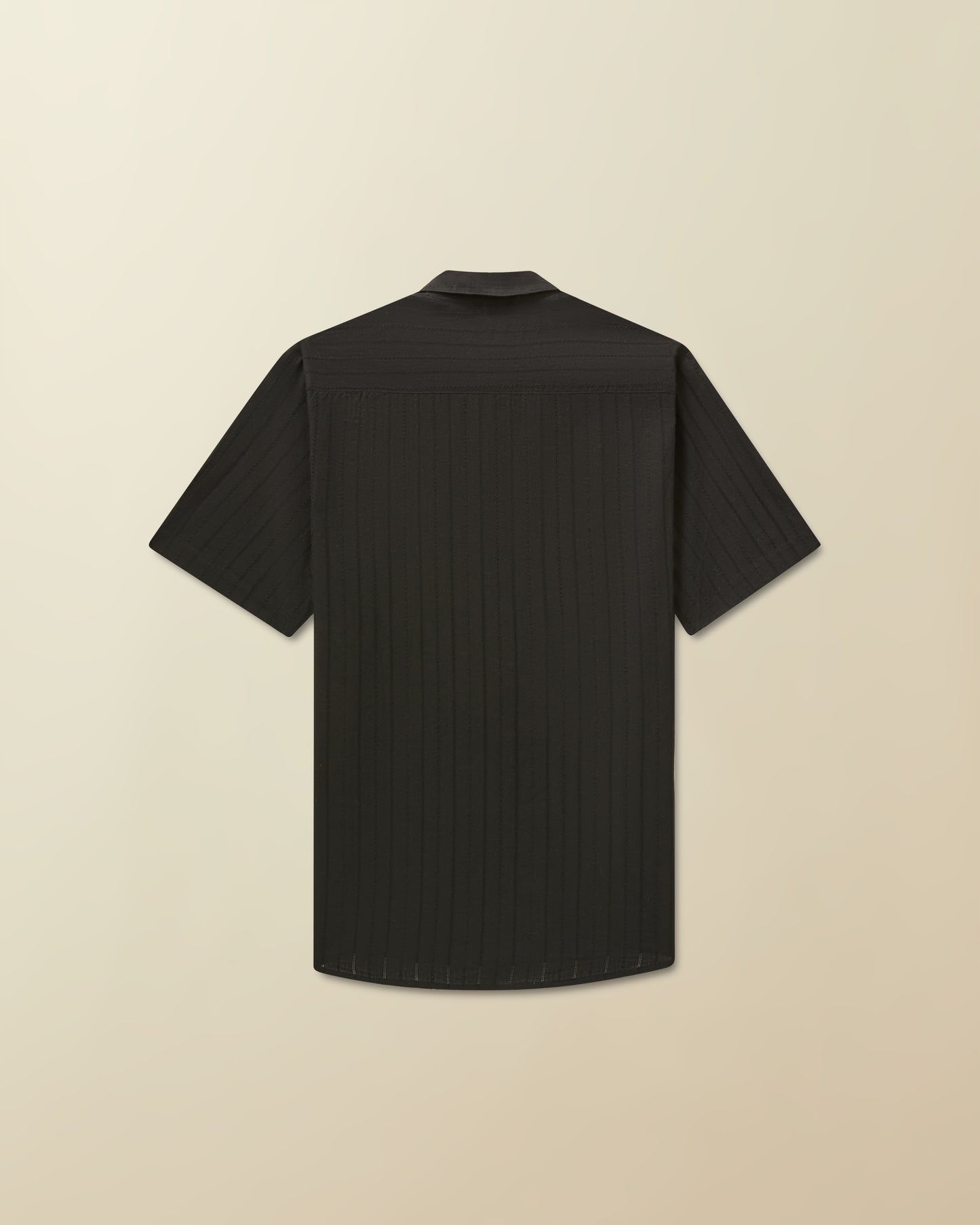 Cotton Jacquard Button Down ( black )