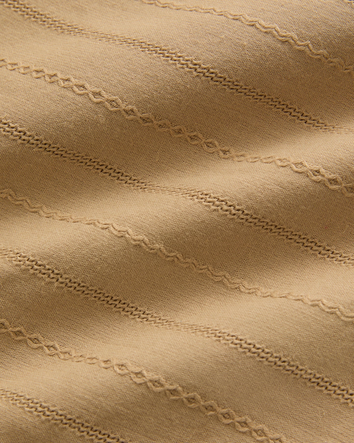 Cotton Jacquard Button Down ( tan )