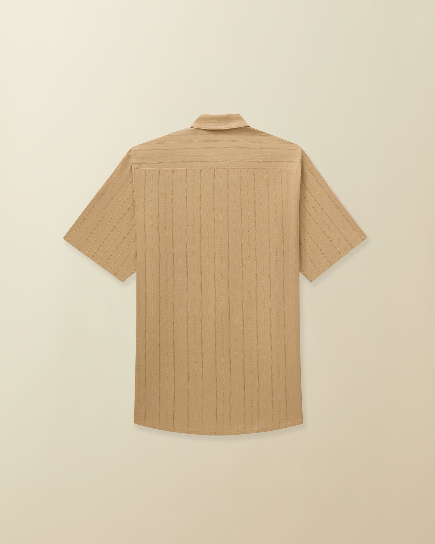 Cotton Jacquard Button Down ( tan )