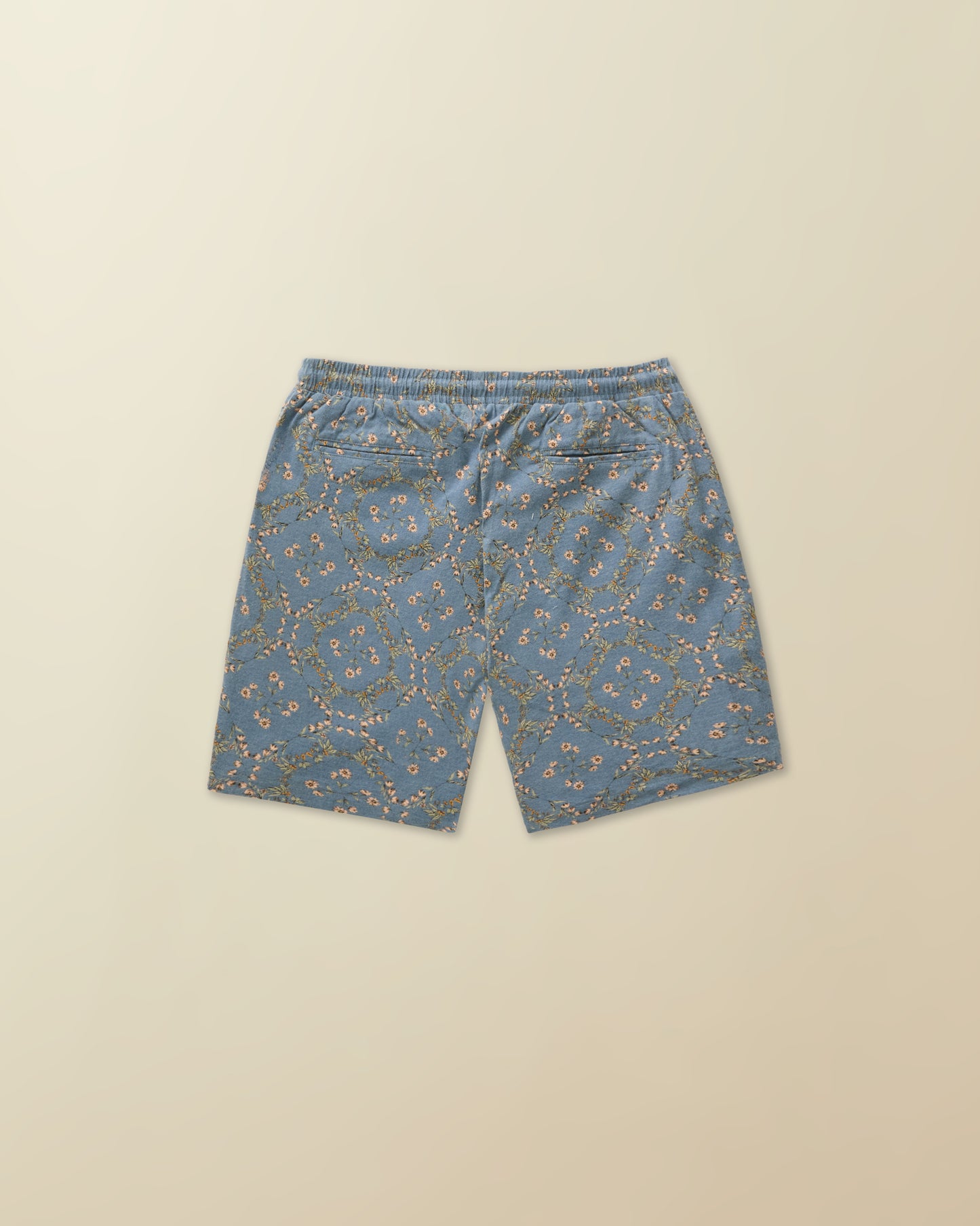 Floral Flannel Short - ( Light Blue )