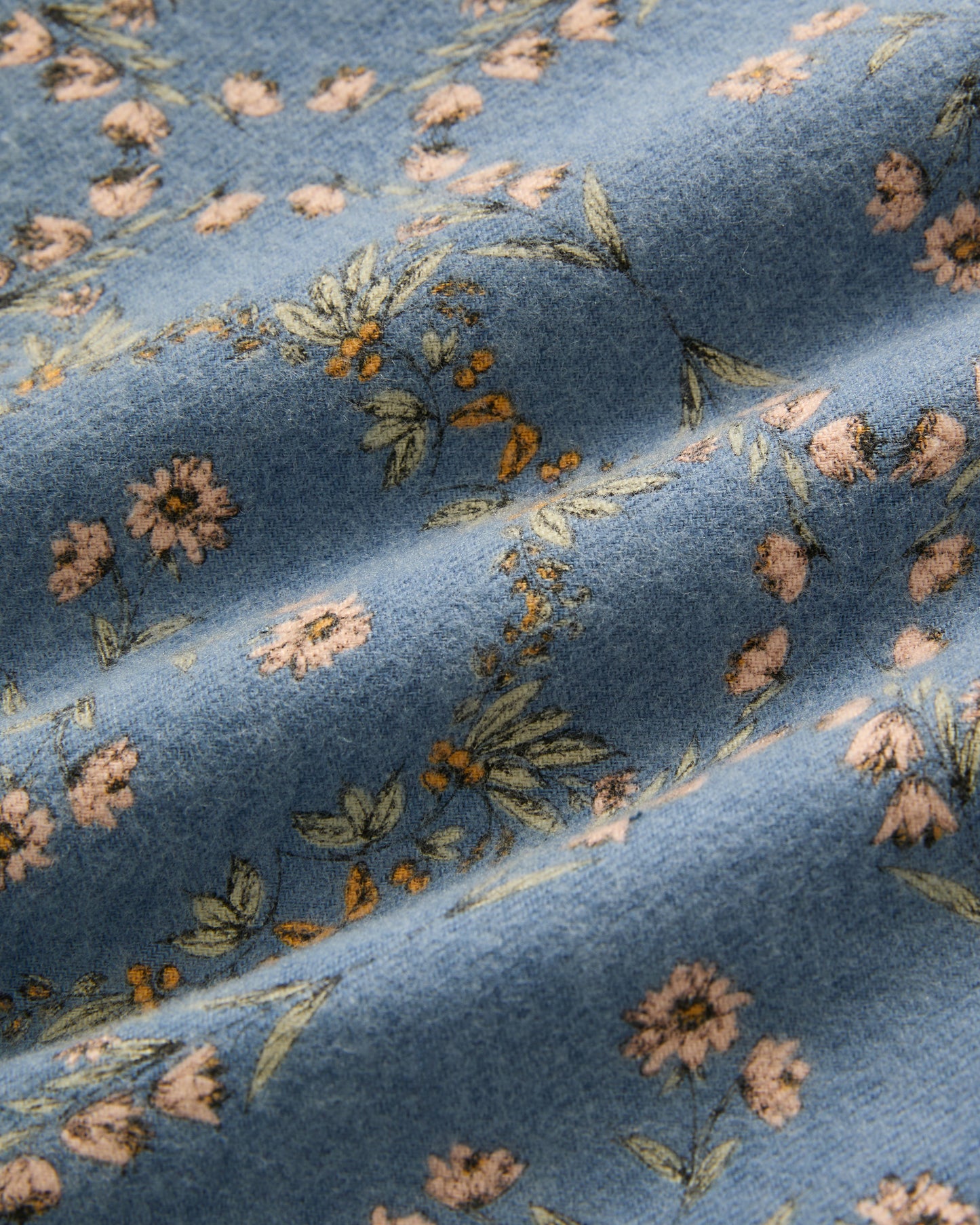 Floral Flannel Short - ( Light Blue )