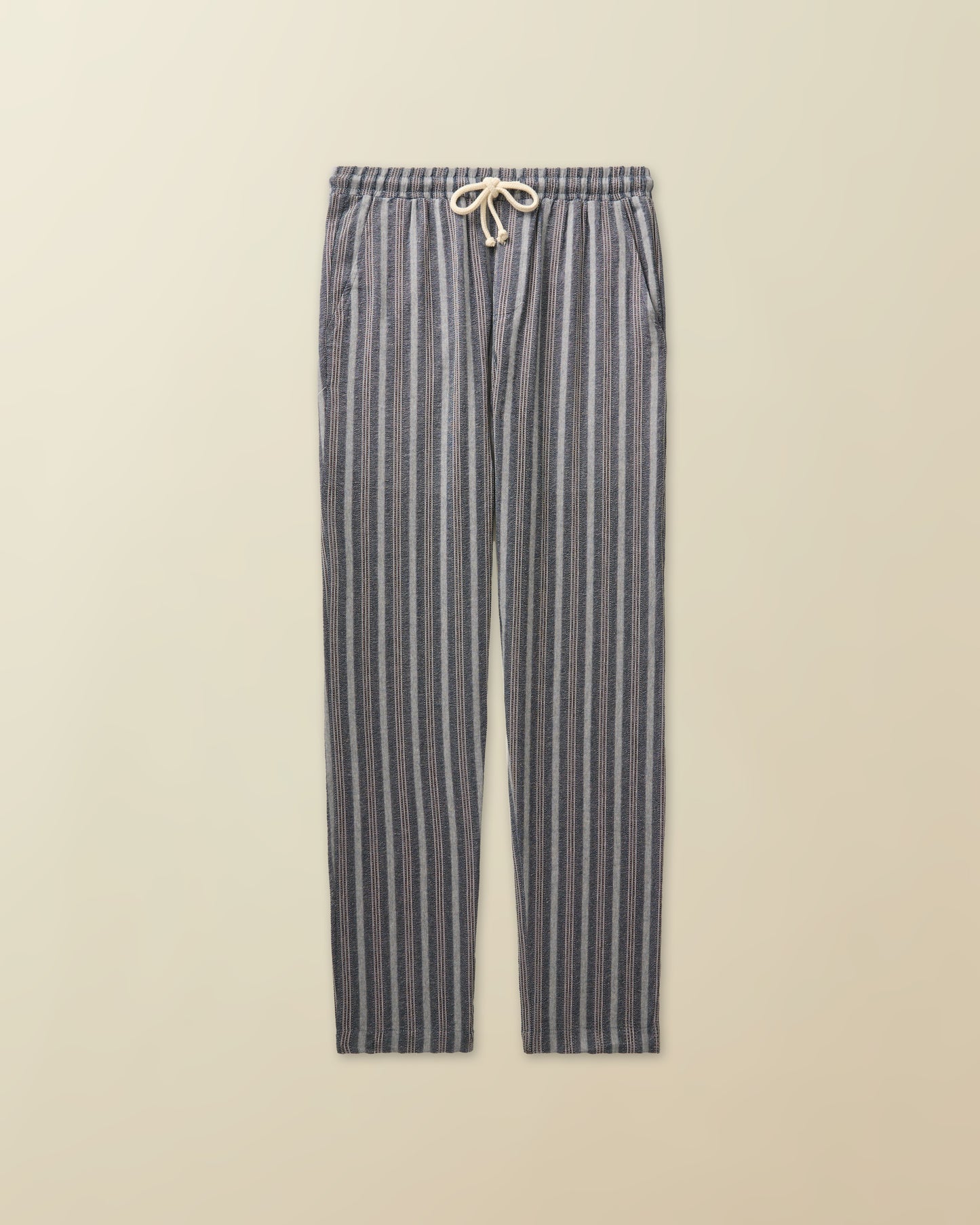 Peace Elastic Waist Pant ( faded blue stripes )