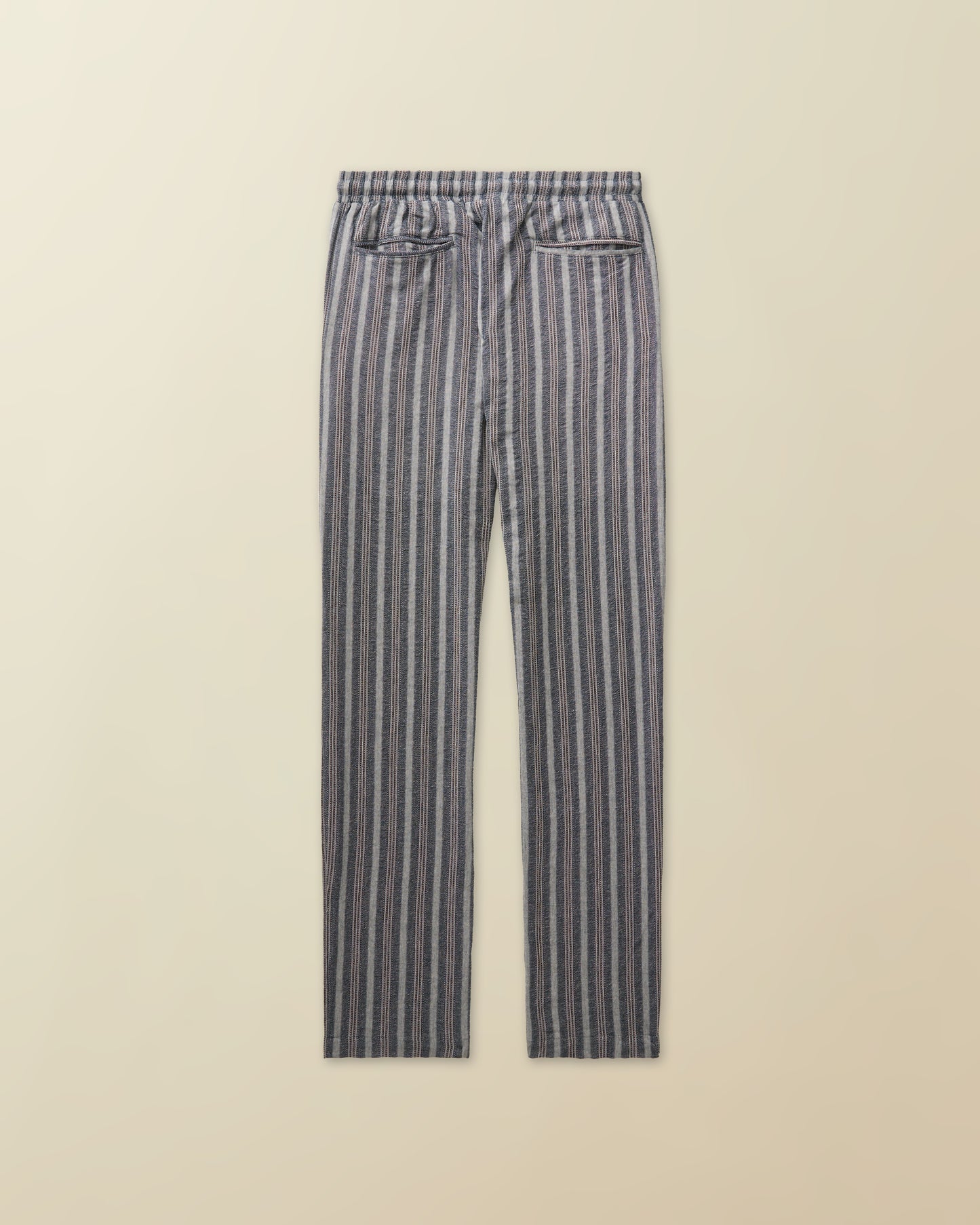Peace Elastic Waist Pant ( faded blue stripes )