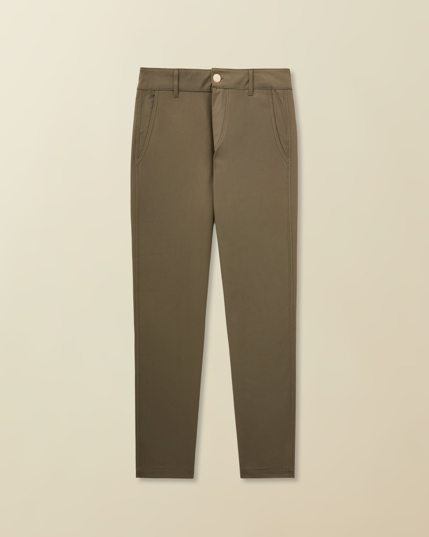 Semi Cropped Trouser ( olive )
