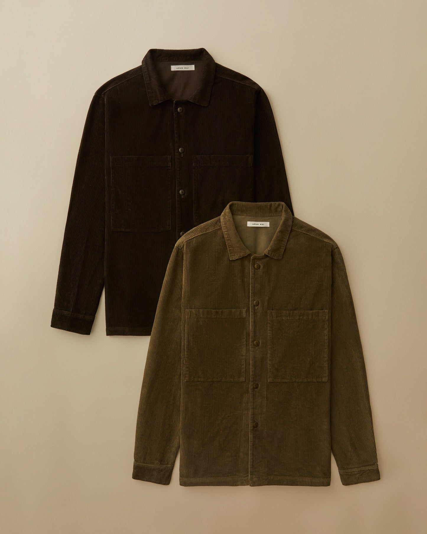Corduroy 2 Pocket Shirt Jacket ( Faded Black )