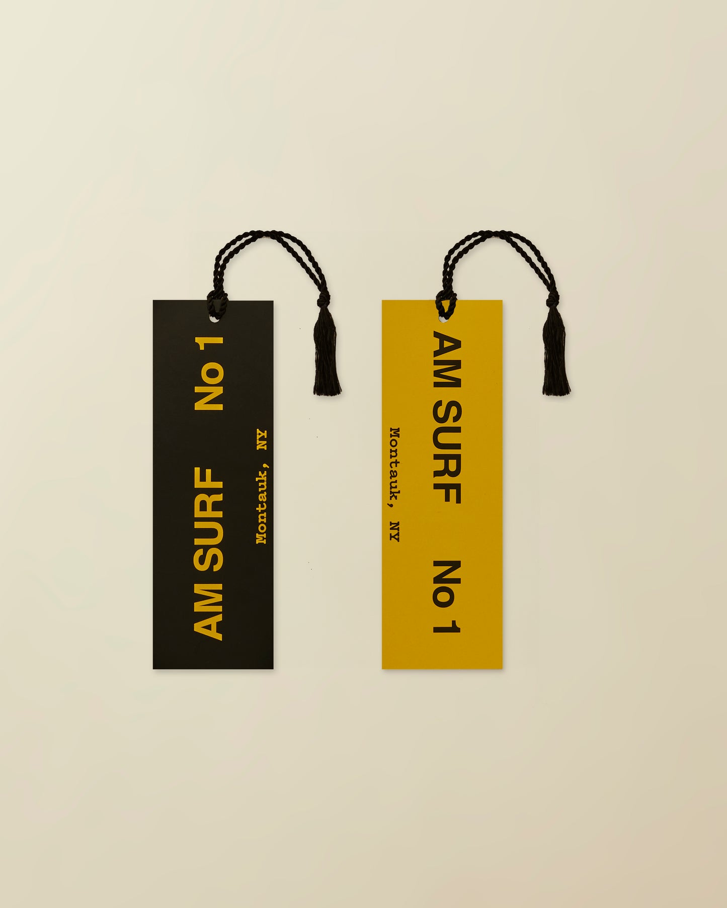 AM Surf - paper bookmark ( black and yellow )