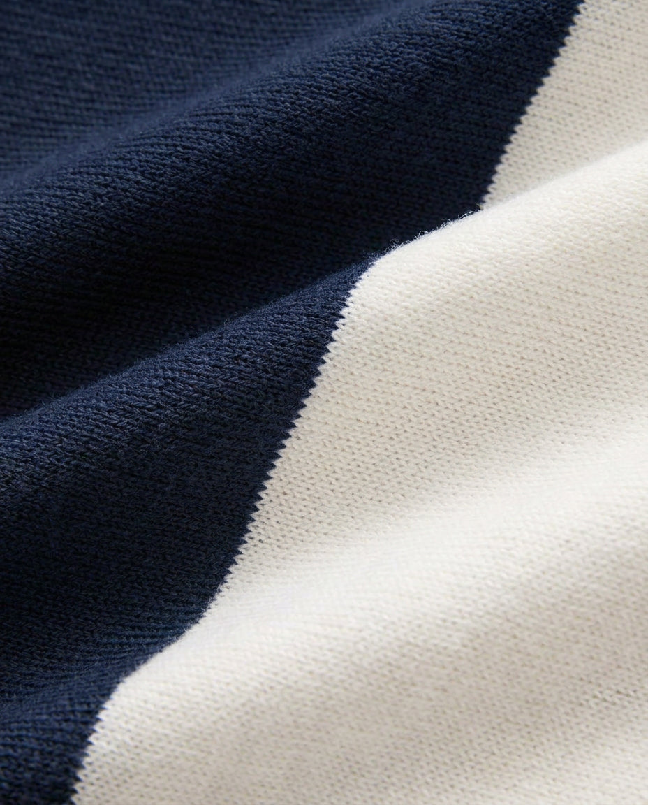 Boating Sweater Tee - ( navy and white )