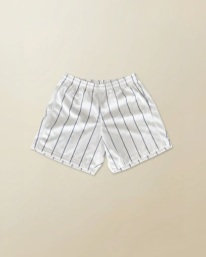 NY Whale Tail Pinstripe Mesh Short - ( variant coco blue )