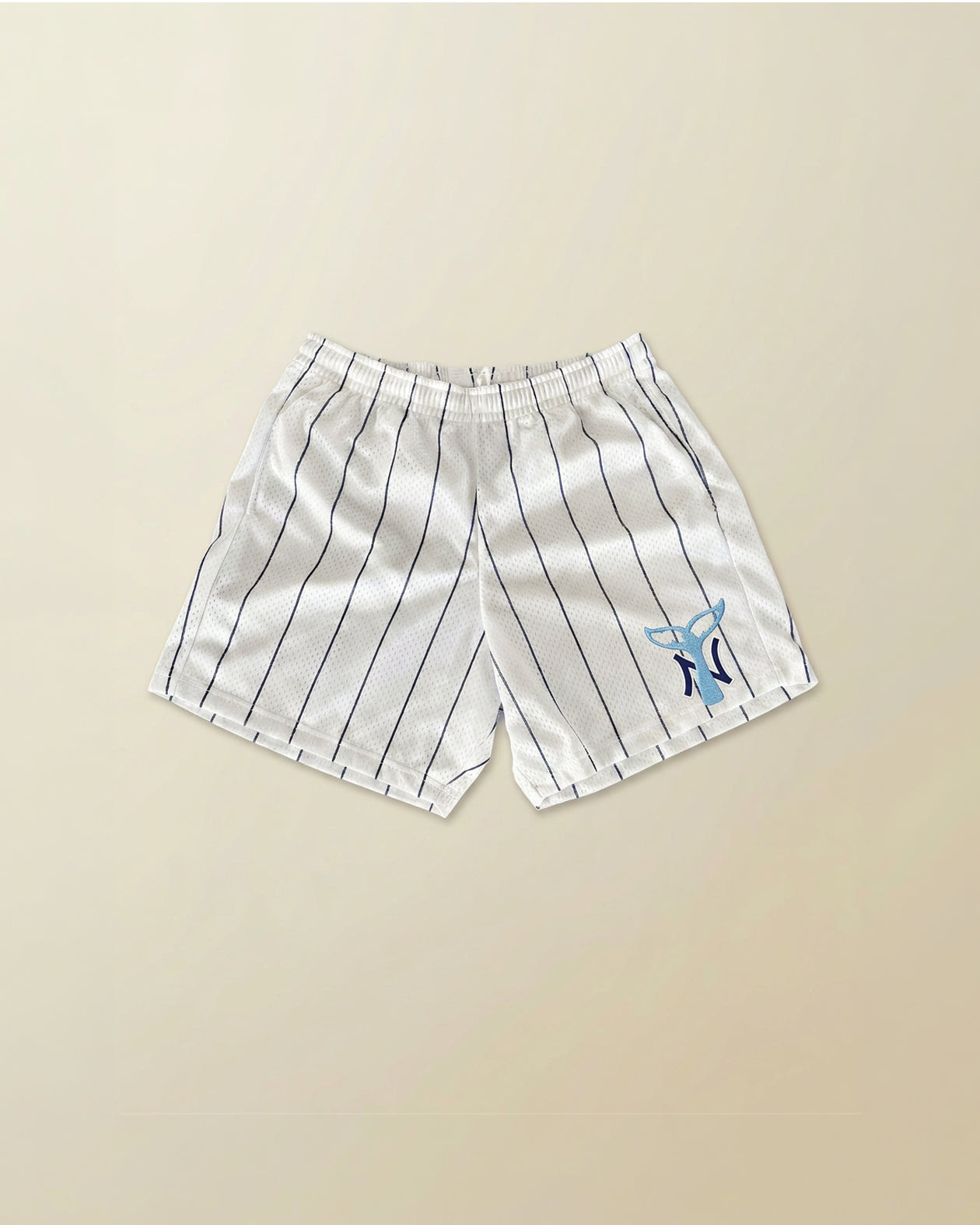 NY Whale Tail Pinstripe Mesh Short - ( variant coco blue )