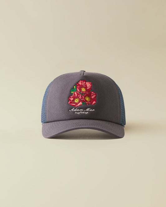 Beach Rose Trucker- ( Navy )