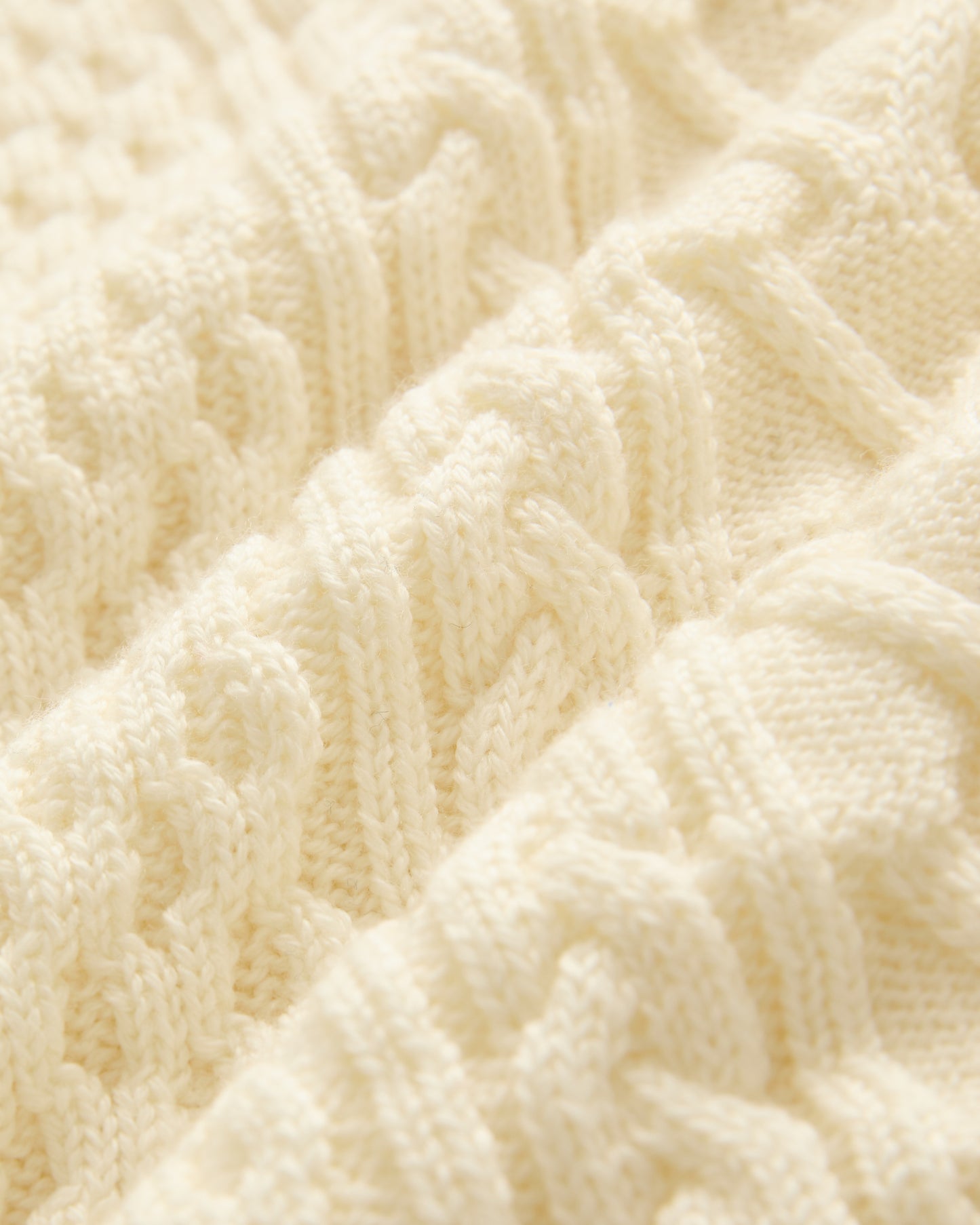 Rolled Hem Fisherman Sweater ( off white )