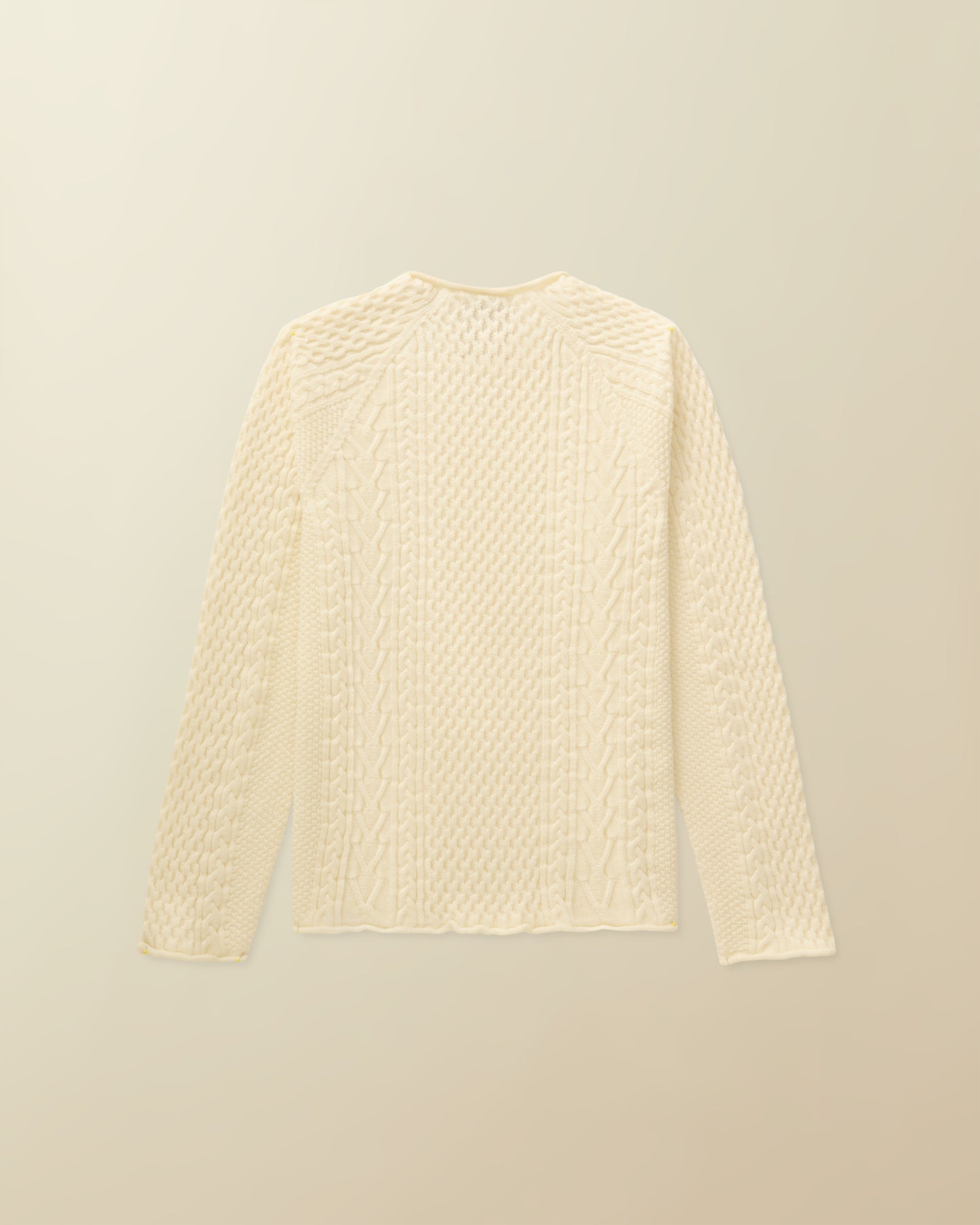 Rolled Hem Fisherman Sweater ( off white )