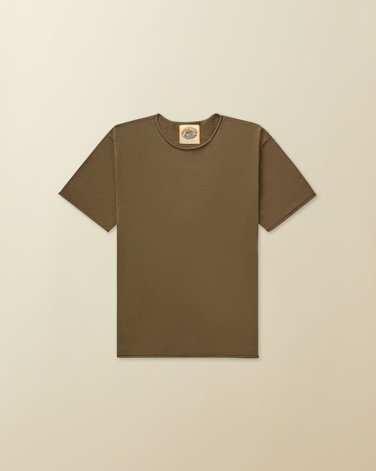 AM Roll Hem Sweater Tee ( olive )