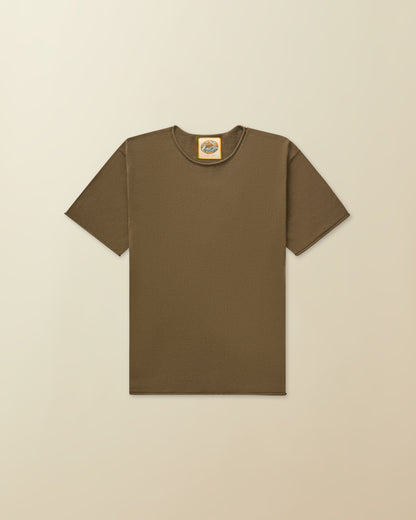 AM Roll Hem Sweater Tee ( olive )