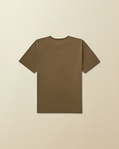 AM Roll Hem Sweater Tee ( olive )