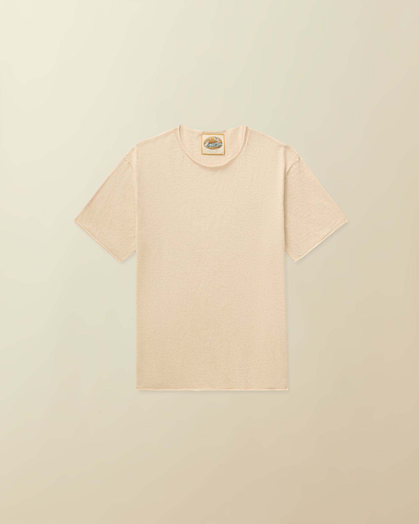 AM Roll Hem Sweater Tee ( natural )