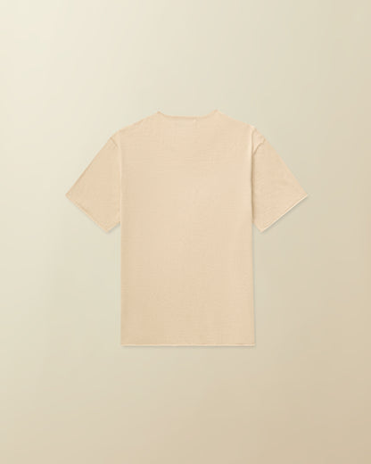 AM Roll Hem Sweater Tee ( natural )