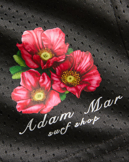 Beach Rose Mesh Short - ( black )