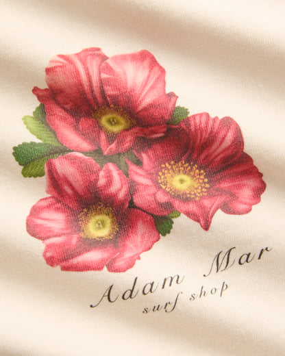 Beach Rose Tee Shirt - ( natural )