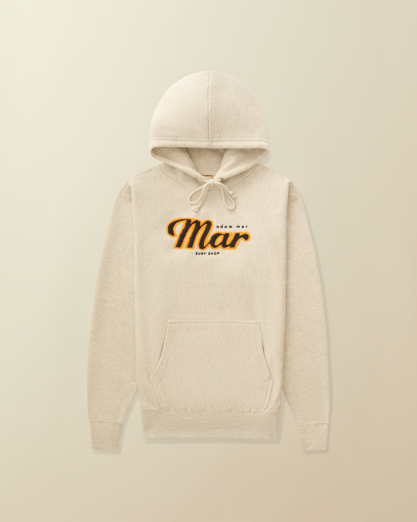 MAR Cross Stitch Applique Hoodie ( oatmeal )