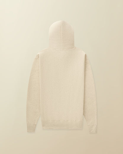 MAR Cross Stitch Applique Hoodie ( oatmeal )