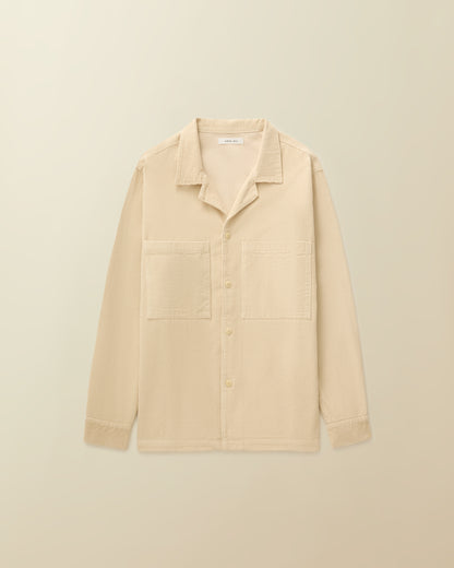 Corduroy 2 Pocket Shirt Jacket ( cream )