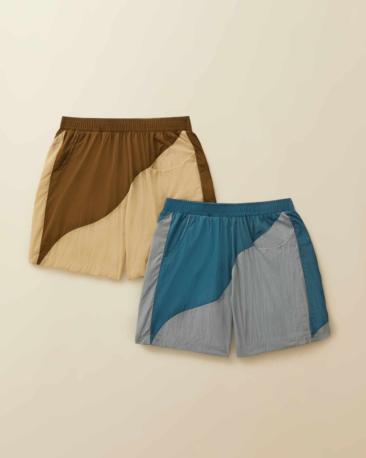 Asym Swim Trunks ( shades of blue )