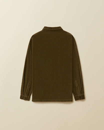Corduroy 2 Pocket Shirt Jacket ( Olive )
