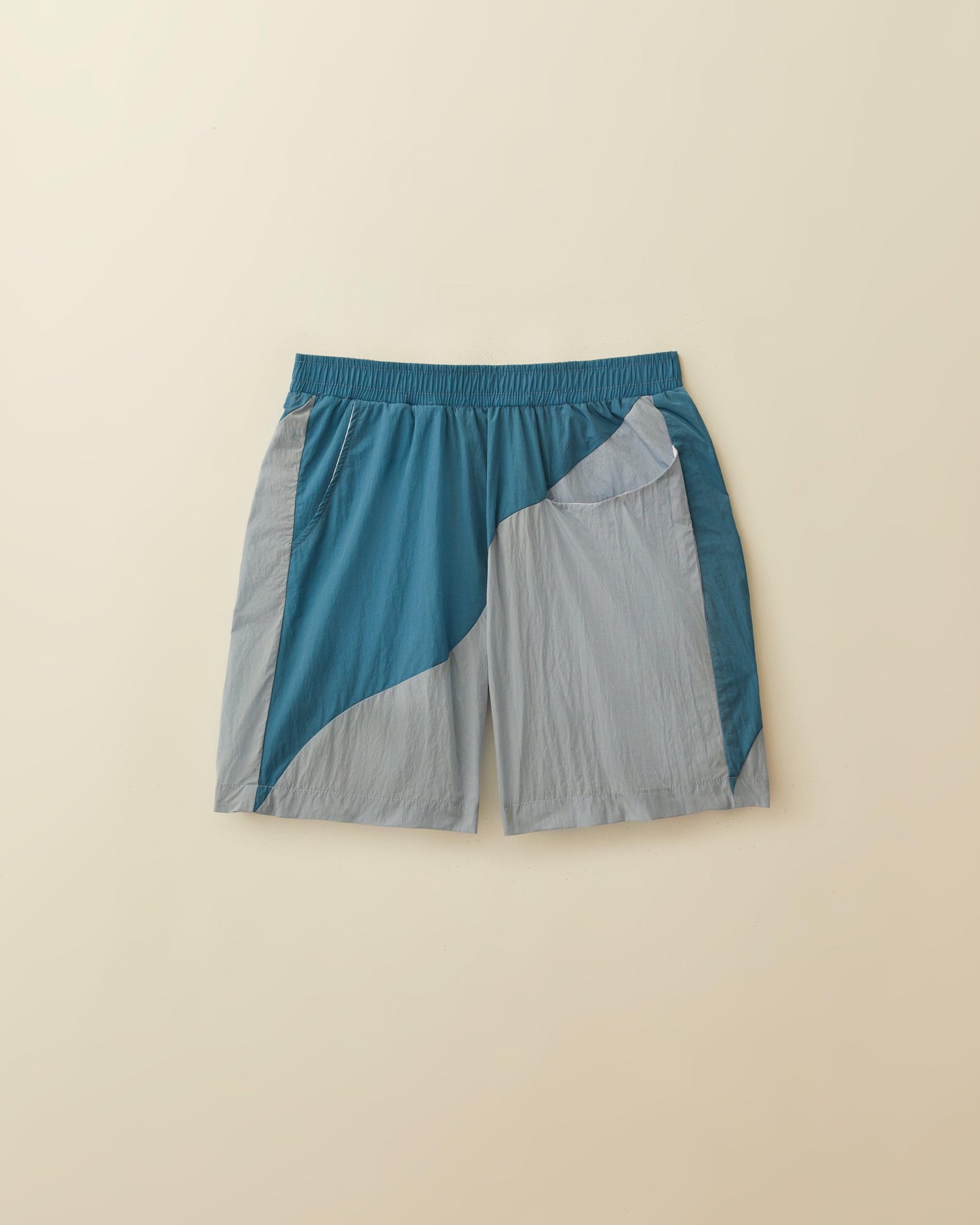Asym Swim Trunks ( shades of blue )