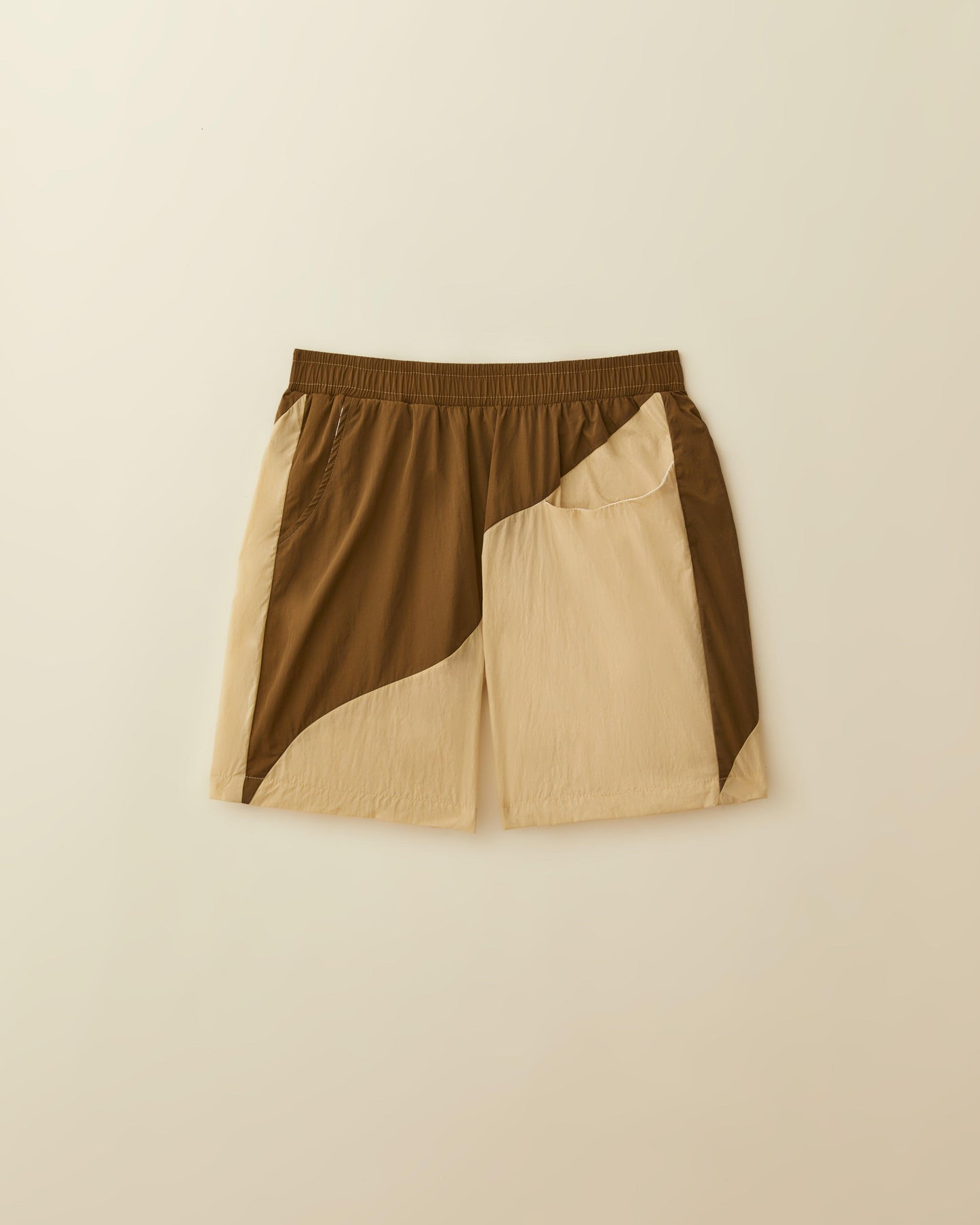 Asym Swim Trunks ( shades of brown )