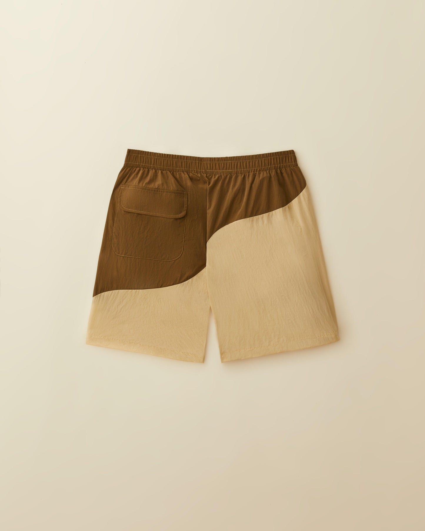 Asym Swim Trunks ( shades of brown )