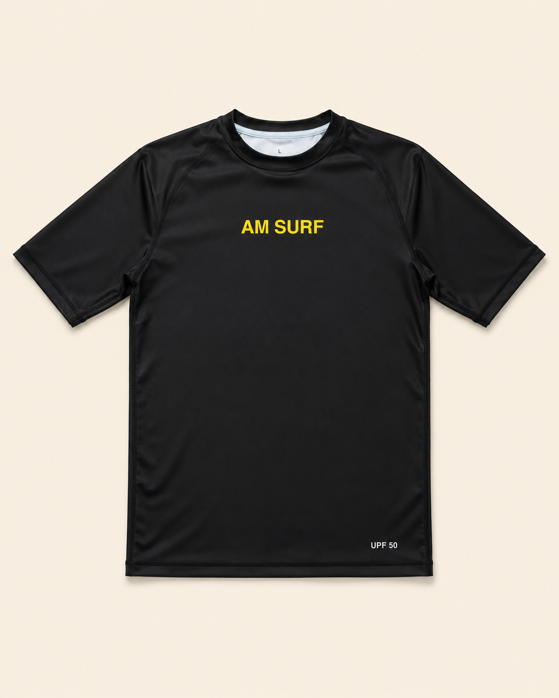 AM SURF Short Sleeve Rash Guard ( black )