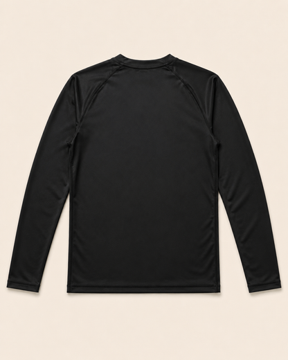 AM SURF Long Sleeve Rash Guard ( black )