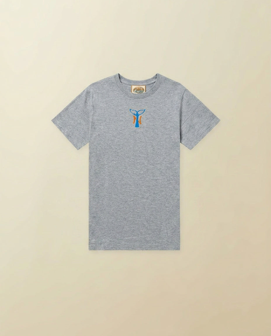 NY Whale Tail Tee Shirt - ( heather )