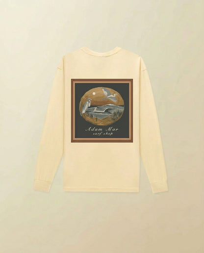 Egrets of Raz Long Sleeve Tee- ( natural )