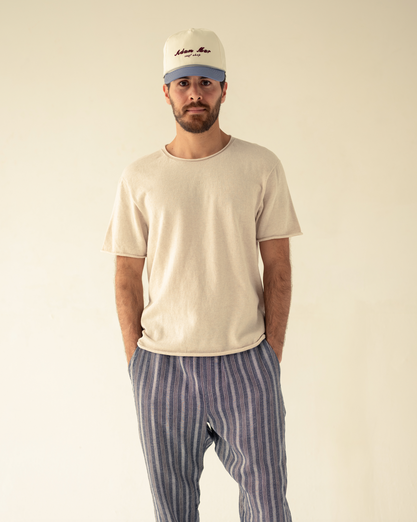 AM Roll Hem Sweater Tee ( natural )