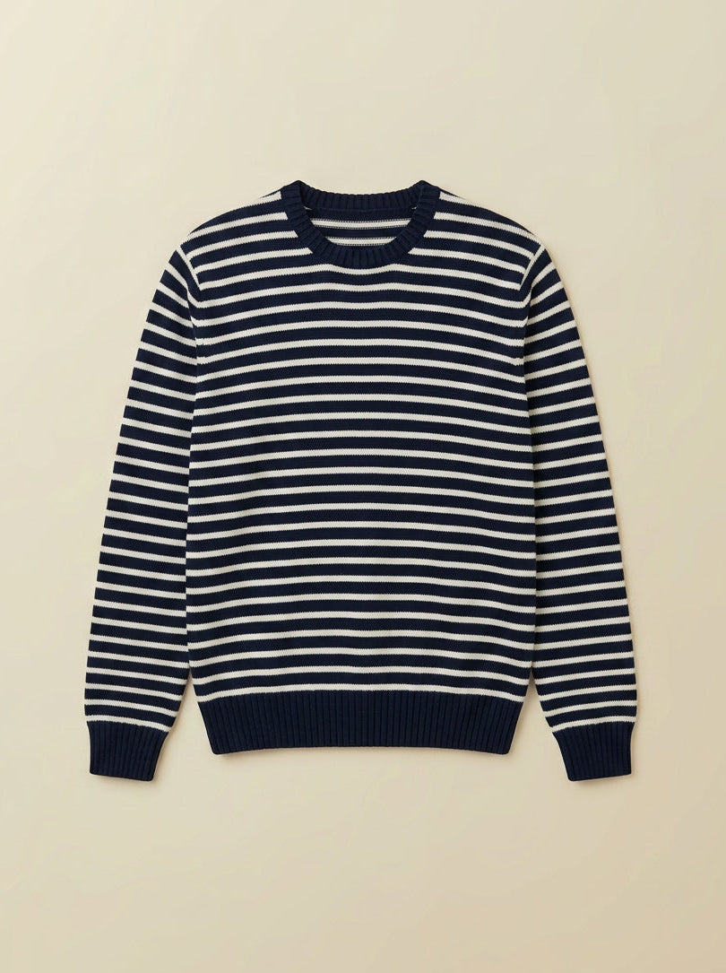 Dockside Sweater - ( navy/white )