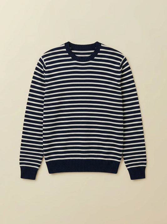Dockside Sweater - ( navy/white )